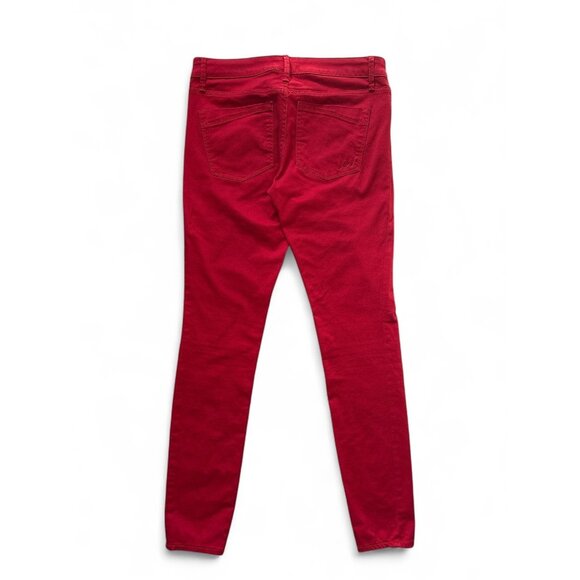 Express Jeans Womens 4 Red Stretch Denim Skinny Leg 5 Pocket Zip Fly 508510 - Picture 2 of 8